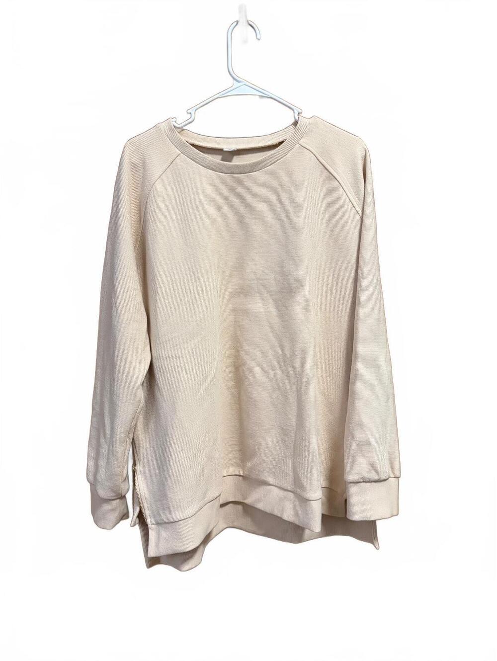 Anrabess Cream Long Sleeve Sweatshirt XL